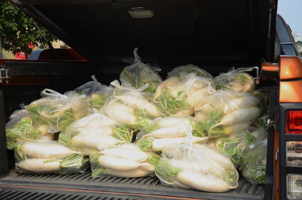 Giải cứu củ cải ở Hà Nội, 25.000 đồng một túi 5 kg